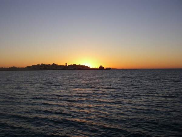 Coucher de soleil sur Port Ghalib, en Egypte