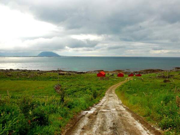 Village de Brenna, dans les îles Lofoten, en Norvège
