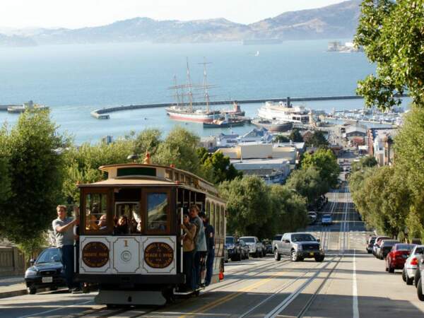 Tramway sur Hyde Street, à San Francisco, aux Etats-Unis