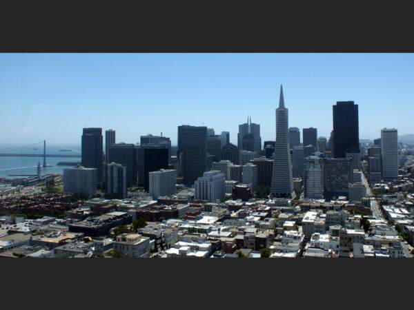 Le quartier financier depuis la Coit Tower à San Francisco, aux Etats-Unis