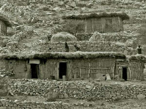 Habitations traditionnelles dans la région Afar, Ethiopie