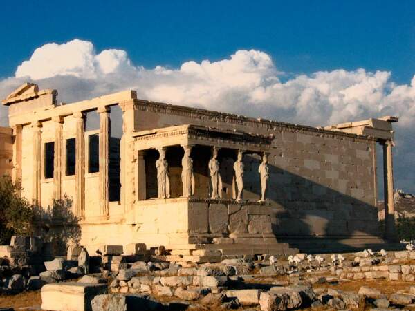 Caryatides de l'Acropole, à Athènes, en Grèce