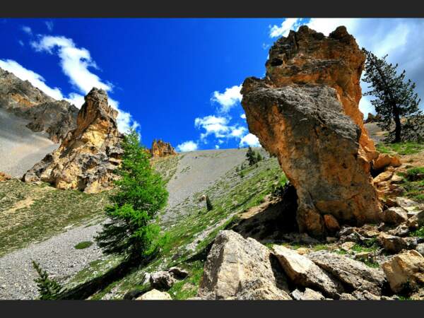 Au col d'Izoard, la nature est d'une beauté sauvage (Hautes-Alpes, France).