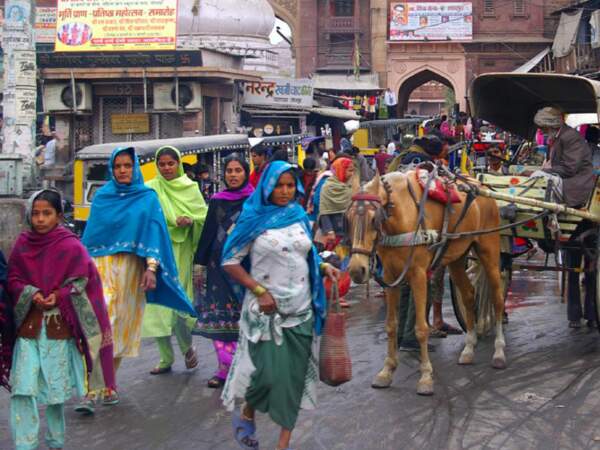 Dans les rues de Jodhpur, Rajasthan, Inde