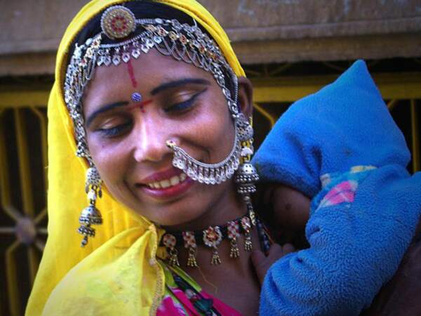 Nomade en costume traditionnel à Jaisalmer, Rajasthan, Inde