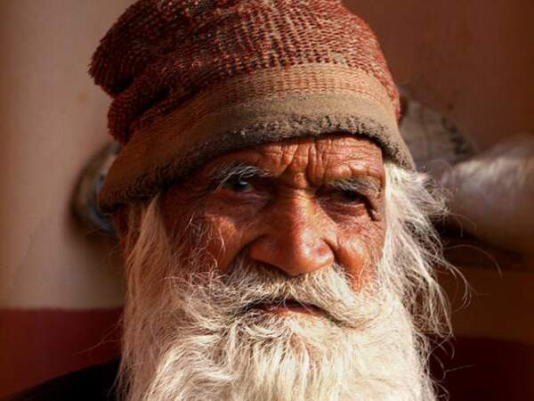 Vieil homme à Udaipur, Rajasthan