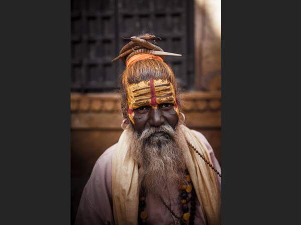 Portrait d’un Sadhû, homme saint de Jaisalmer, en Inde