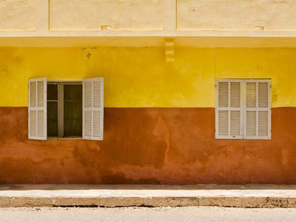 Façades colorées, Saint-Louis, Sénégal