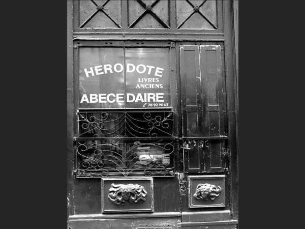 La librairie Hérodote, dans le quartier Saint-Jean, à Lyon (Rhône, Rhône-Alpes).