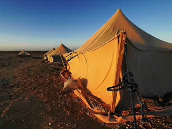 Tente à Iwik (Parc national du Banc d’Arguin), en Mauritanie
