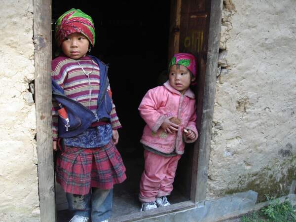 Enfants de la vallée de Langtang, Népal