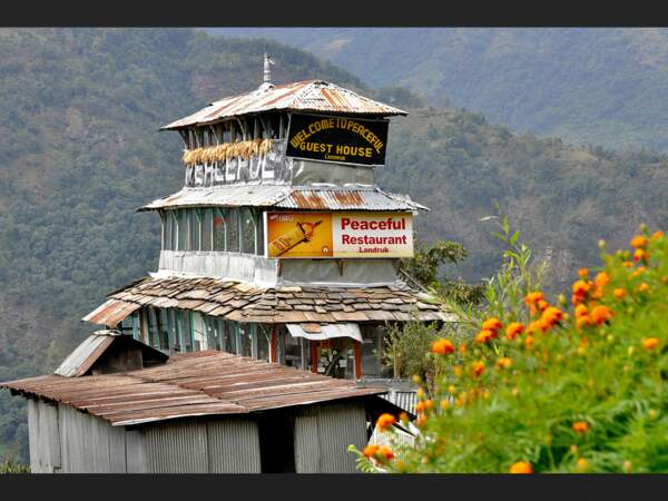 La guesthouse « Peaceful », dans le village de Landruk, au Népal.