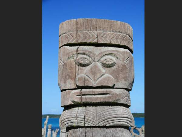 Le totem de la baie de Saint-Maurice, sur l’île des Pins en Nouvelle-Calédonie