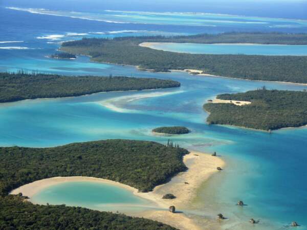 Vue aérienne de l’Ile des Pins, en Nouvelle-Calédonie