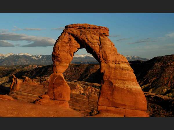 Delicate Arche, dans le parc national des Arches (Utah, Etats-Unis).