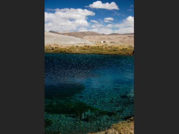 Le lac des poissons blancs, au Pamir (Tadjikistan).