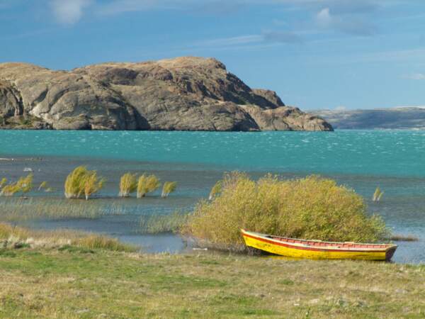 Puerto Ibanez, sur les rives du lac Général Carrera en Patagonie, à la frontière entre l’Argentine et le Chili