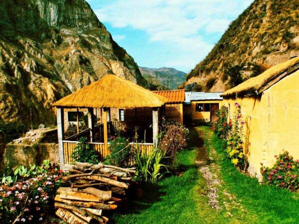Maison dans le canyon de Colca, au Pérou. 