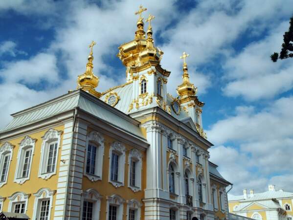 Le château de Peterhof, à 30 km de Saint-Pétersbourg, en Russie
