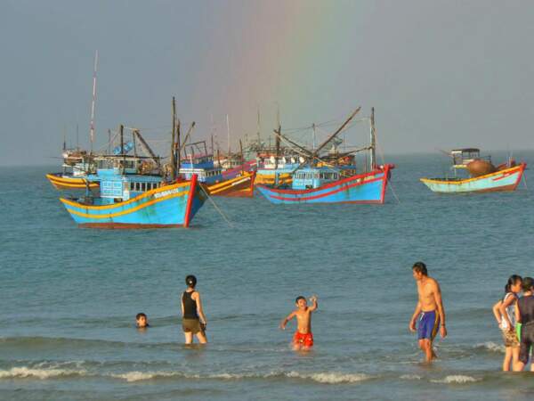 Étoile de mer sur la plage de Phan Thiet, au Vietnam