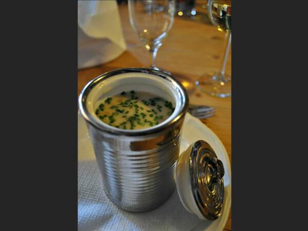 Soupe à l'orge perlé, servie au restaurant Panorama Tenne, à Galtür, en Autriche.