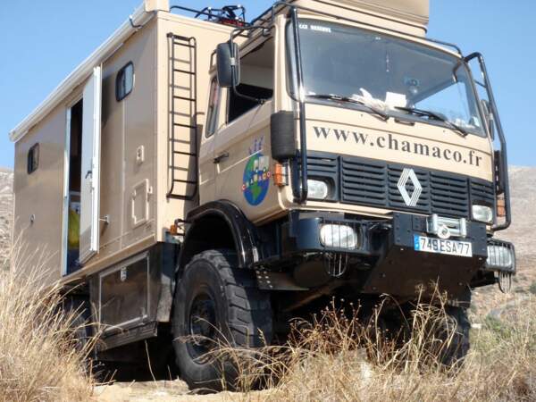 Le camion Chamaco, en Grèce.