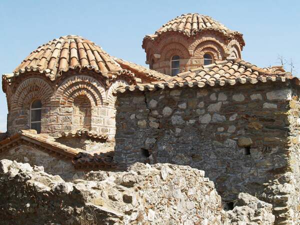 Les ruines de l'antique cité de Mistra, en Grèce.