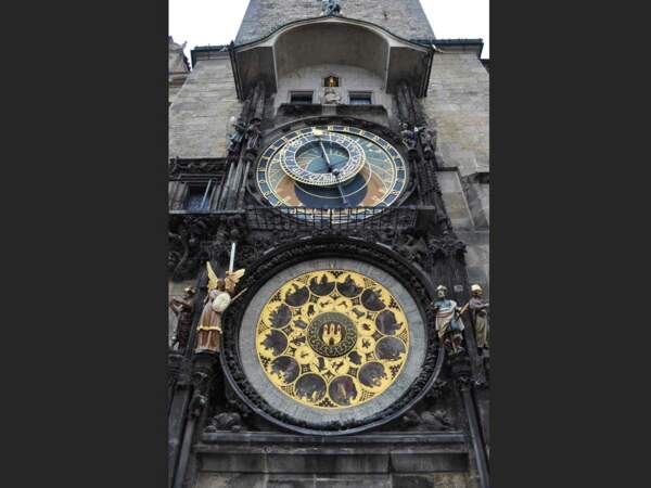 L'horloge de la tour astronomique de Prague, en République tchèque.