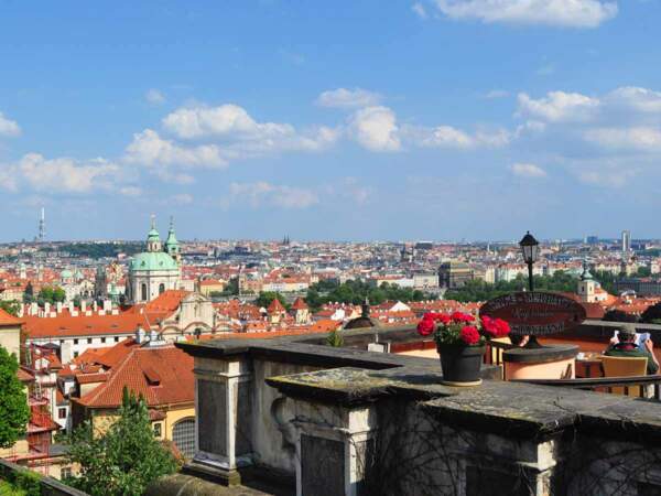 Panorama de Prague depuis le château (République tchèque).