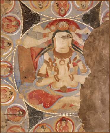 Jean Carl, Boddhisattvas de la grotte K, 1935, gouache sur toile