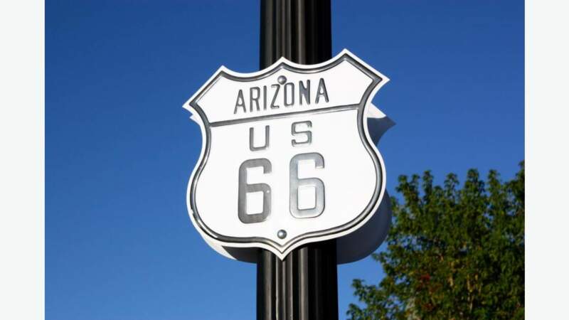 Panneau de la célèbre Route 66 