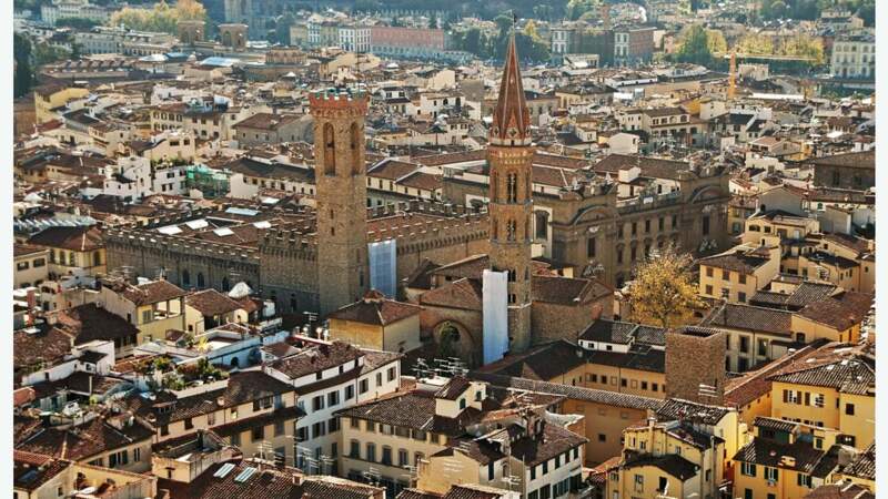 Vue sur le Palazzo Vecchio situé sur la Piazza della Signoria