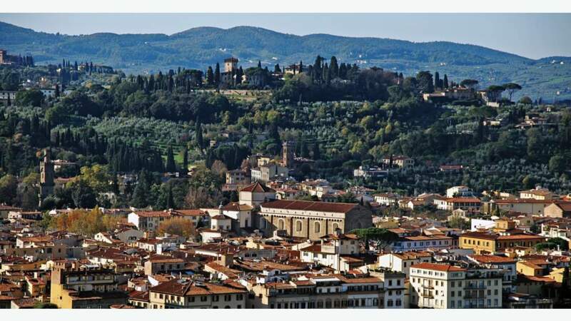 Vue de Florence et des paysages de Toscane