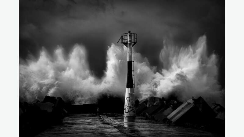 Tempête sur la côte basque