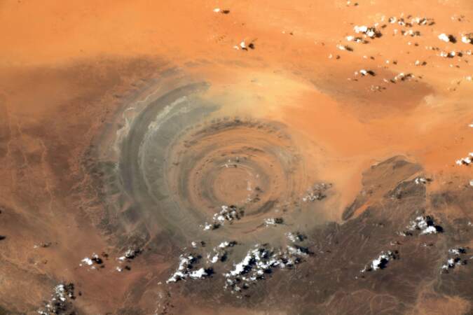 La structure de Richat dans le Sahara mauritanien