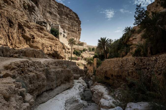 Le luxuriant canyon du Wadi Qelt et son monastère